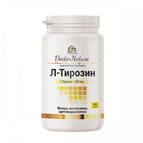 Dr. Nature Л-Тирозин, 60 капсули Dr. Nature Л-Тирозин, 60 капсули